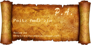 Peitz Amázia névjegykártya